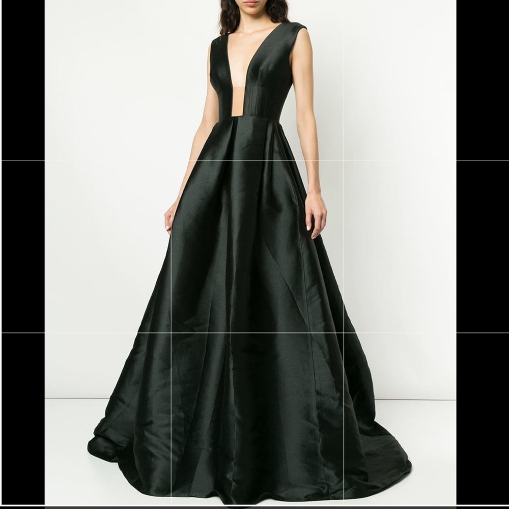 ‼️SOLD‼️ Alex Perry Deep V- Neck Black Gown